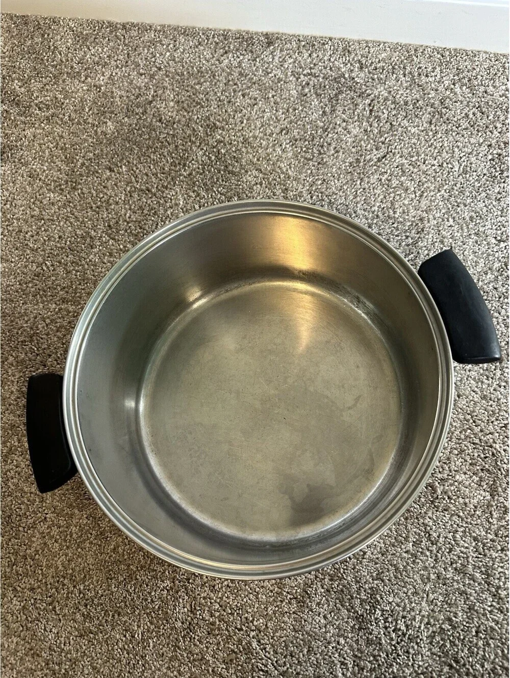 Vintage Revere Ware 10” X 5” Stock Pot Copper Bottom No Lid 6 Quart 6QT
